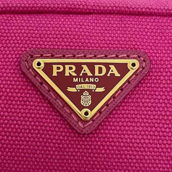 Prada Canapa Pouch ec-23864 Pink 1N0175 Canvas Leather 85/C for Men and Women - Picture 6 of 10
